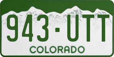 CO license plate 943UTT