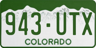 CO license plate 943UTX