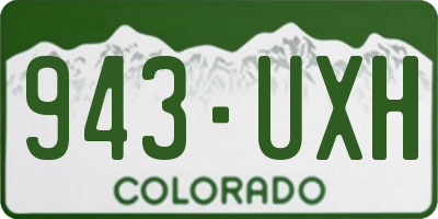 CO license plate 943UXH