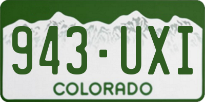 CO license plate 943UXI