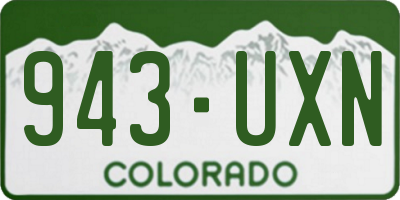 CO license plate 943UXN