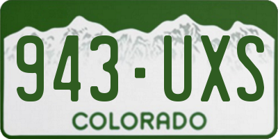 CO license plate 943UXS