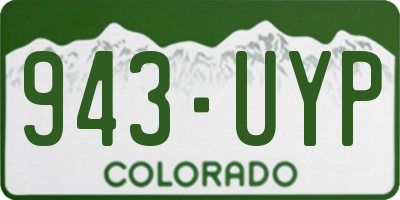 CO license plate 943UYP