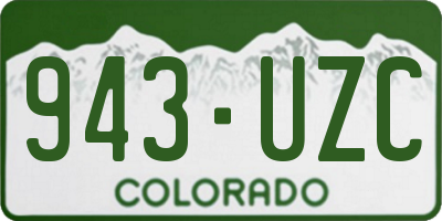 CO license plate 943UZC