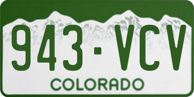 CO license plate 943VCV
