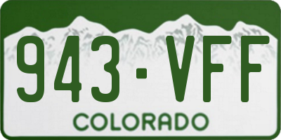 CO license plate 943VFF