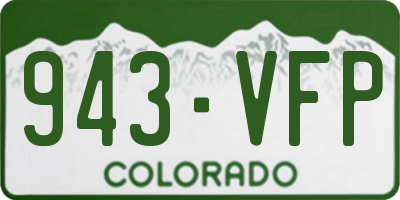 CO license plate 943VFP