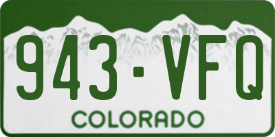 CO license plate 943VFQ