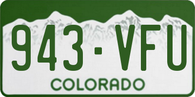 CO license plate 943VFU