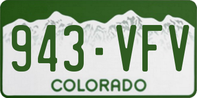 CO license plate 943VFV