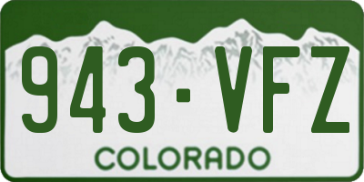 CO license plate 943VFZ