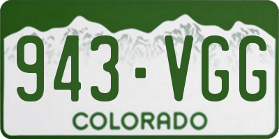 CO license plate 943VGG
