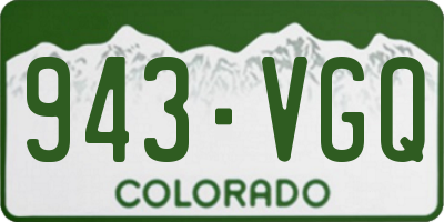CO license plate 943VGQ