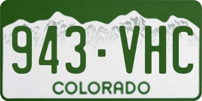 CO license plate 943VHC