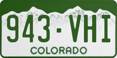 CO license plate 943VHI