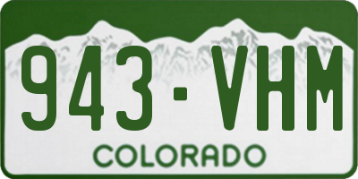CO license plate 943VHM