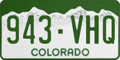 CO license plate 943VHQ