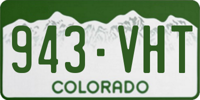 CO license plate 943VHT