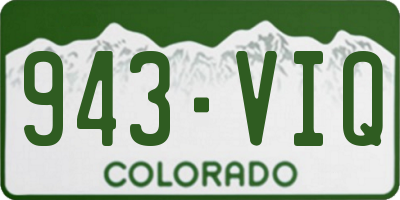 CO license plate 943VIQ