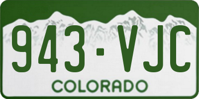 CO license plate 943VJC