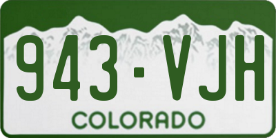 CO license plate 943VJH