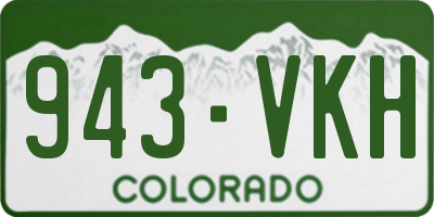 CO license plate 943VKH