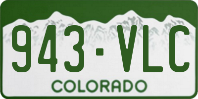 CO license plate 943VLC