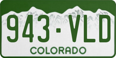 CO license plate 943VLD
