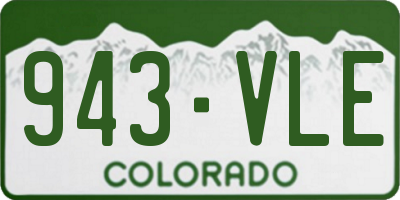CO license plate 943VLE