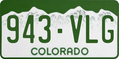 CO license plate 943VLG