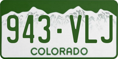 CO license plate 943VLJ