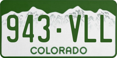CO license plate 943VLL