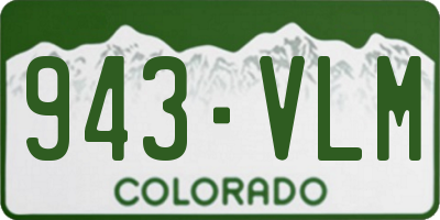 CO license plate 943VLM