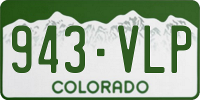 CO license plate 943VLP