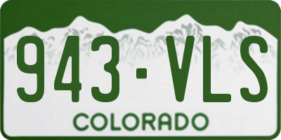 CO license plate 943VLS