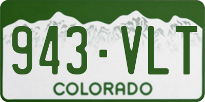 CO license plate 943VLT