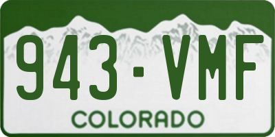 CO license plate 943VMF