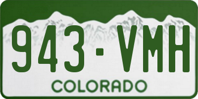 CO license plate 943VMH