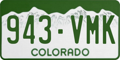 CO license plate 943VMK