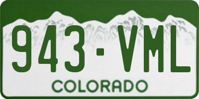 CO license plate 943VML
