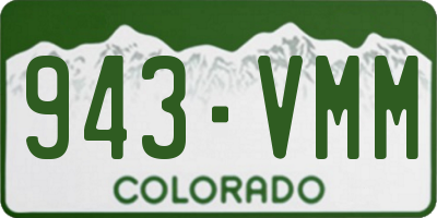 CO license plate 943VMM