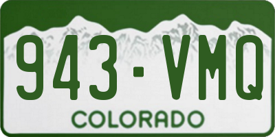 CO license plate 943VMQ