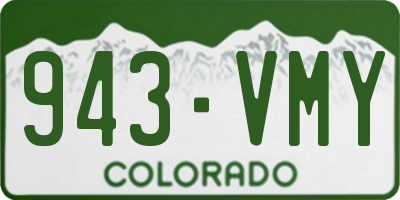 CO license plate 943VMY