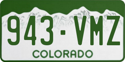CO license plate 943VMZ