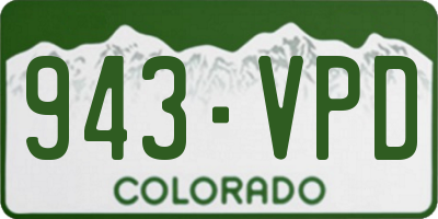 CO license plate 943VPD