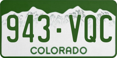 CO license plate 943VQC