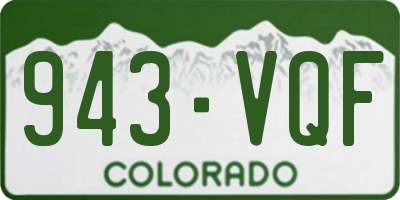 CO license plate 943VQF