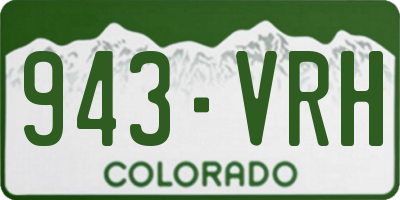 CO license plate 943VRH
