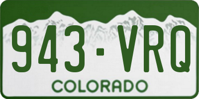 CO license plate 943VRQ