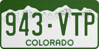 CO license plate 943VTP